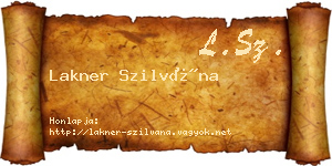 Lakner Szilvána névjegykártya